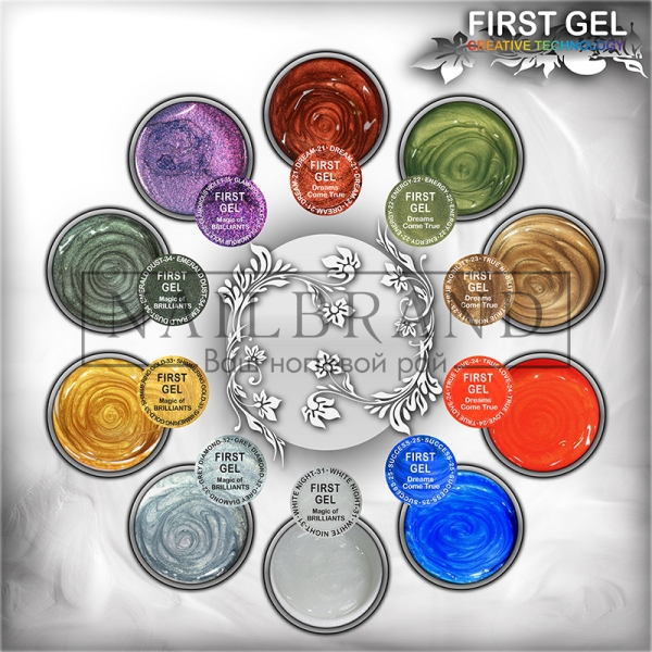 Гелевые краски First Gel в объеме 50 гр