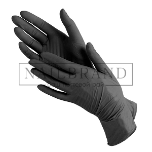 Перчатки Benove чёрные нитрил 100 шт., размер M